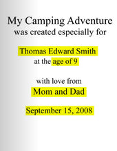 Load image into Gallery viewer, Personalised Story Book  -My Camping Adventure
