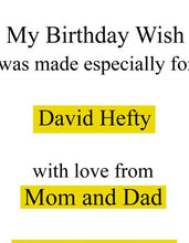 Load image into Gallery viewer, Personalized Birthday Book  My Birthday Wish