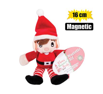 Xmas elf plush magnet 16cm