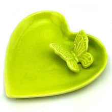 Load image into Gallery viewer, Heart  Butterfly  Trinket Dish
