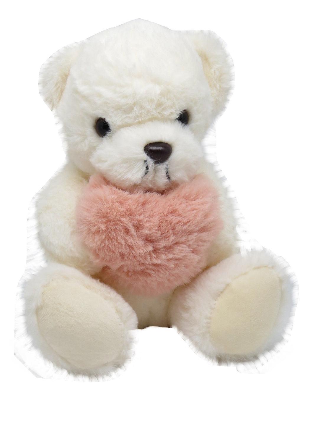Plush Teddy Bear with Pink Heart