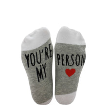 Load image into Gallery viewer, you are my person socks, one size fits most
