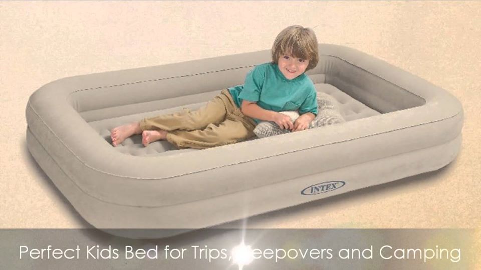 Intex Blow Up Cot Bed INTEX Inflatable Toddler And Kids Travel Bed –
