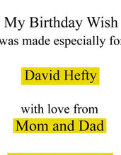 Load image into Gallery viewer, Personalized Birthday Book  My Birthday Wish
