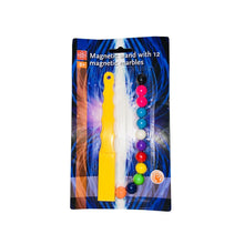 Load image into Gallery viewer, Magnet Wand - Yellow with 12 Magnetic Marbles
